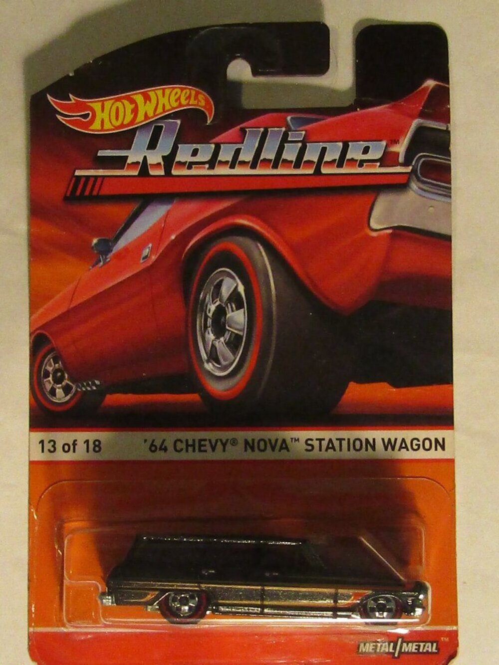 2015 REDLINE SERIES NEW ON CARD 64 Chevy Nova Station Wheel HOTWHEELS